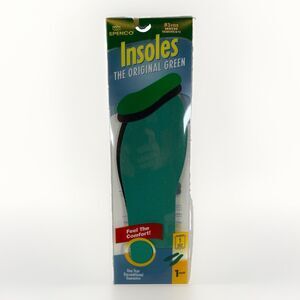 Spenco Insole Orthotic Comfort Cushioning Lightweight Green Men 8-9 Women 9-10